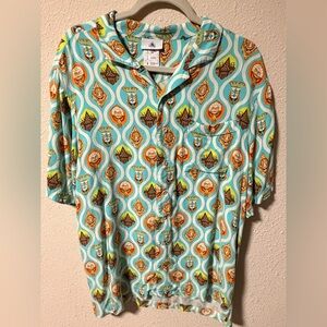 2021 Disney Parks Polynesian Resort Tiki 50th Legacy Adult Camp Shirt Size Large